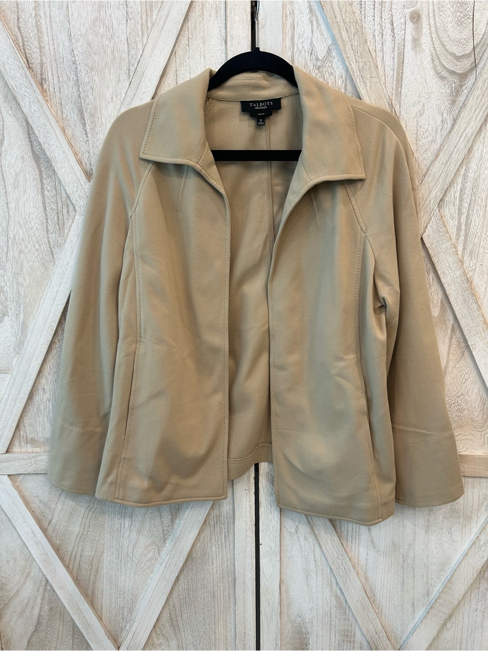 Talbots Women's Camel Color Open-Front Jacket